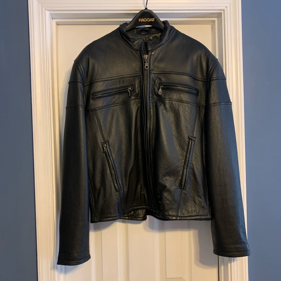 Leather Limited Other - Like New Leather Limited Mens Black Leather Motorcycle Jacket Sz L